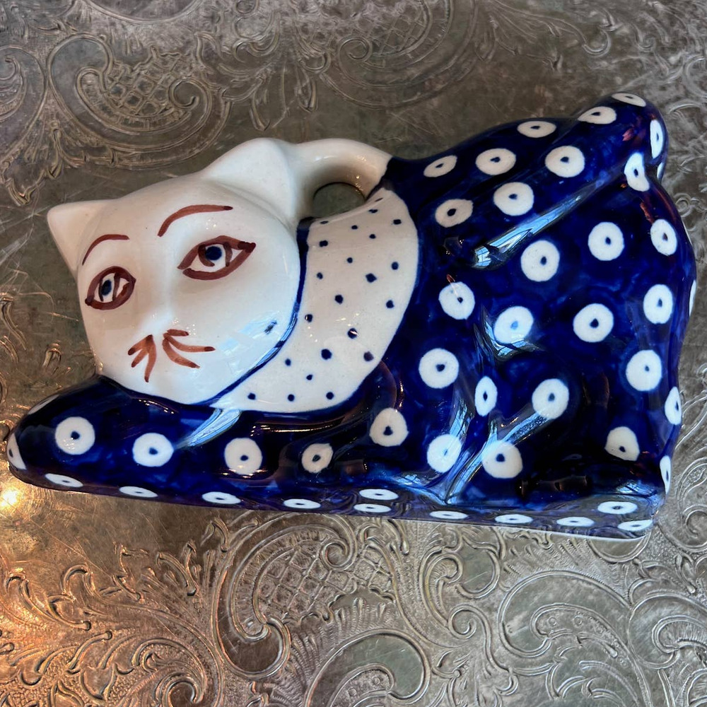 Boleslawiec Polish Pottery Blue Cat Mould Mold